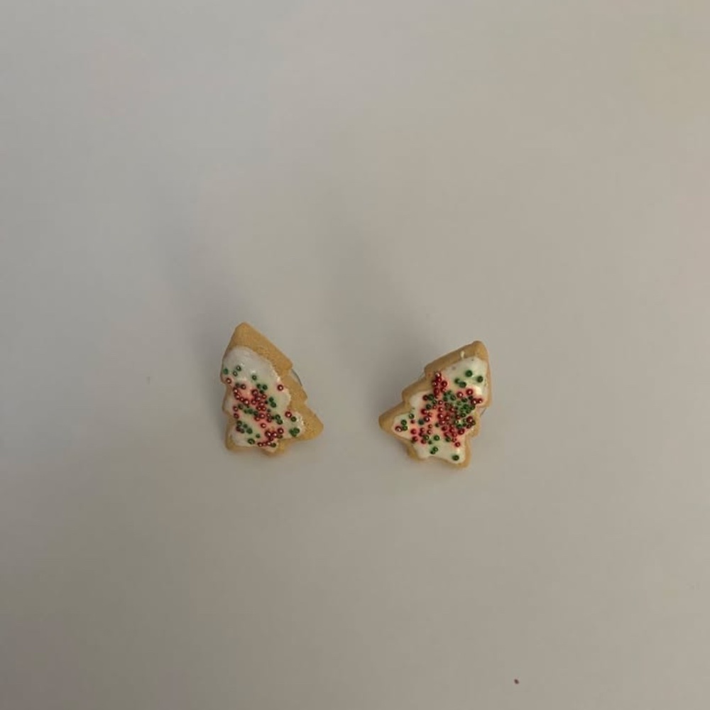 Christmas Tree Cookie Earrings